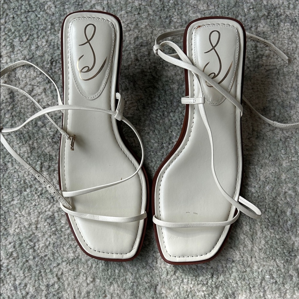 Sam Edelman white kitten heels
